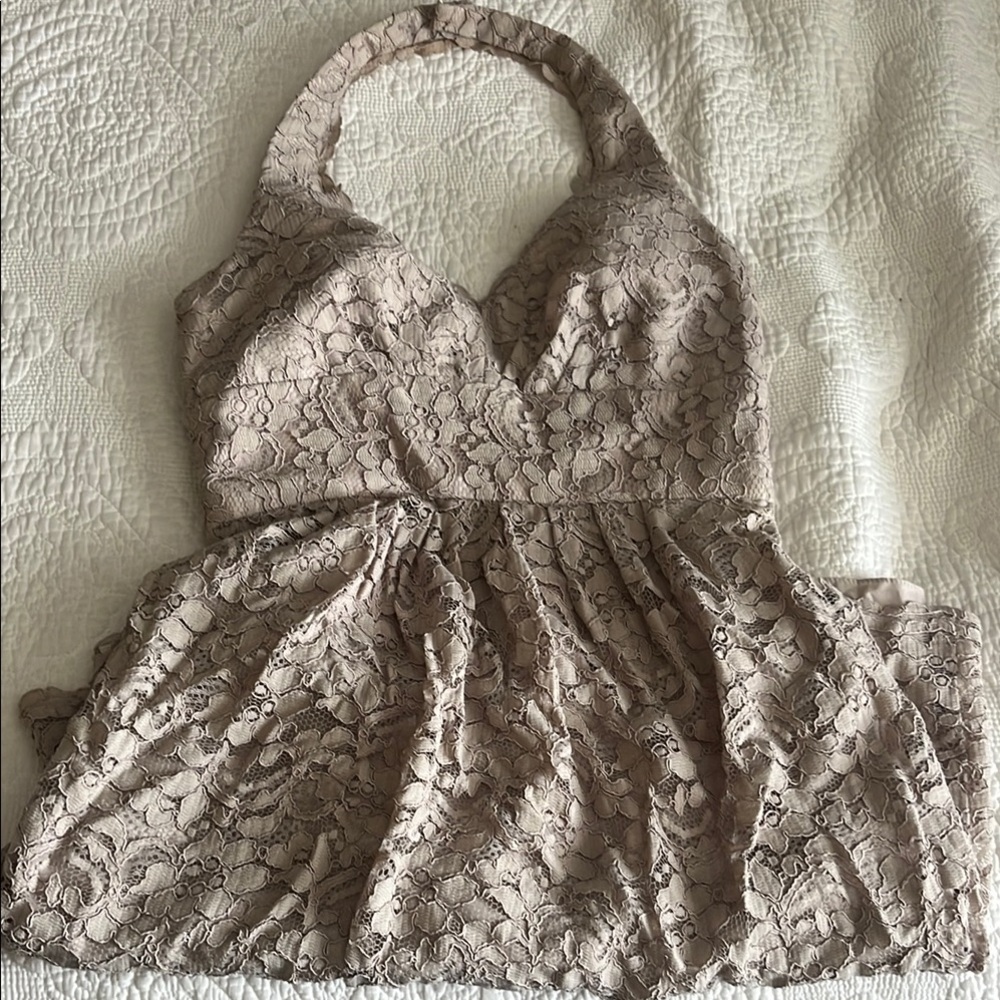 3/$30 Elegant Lace Halter mini dress